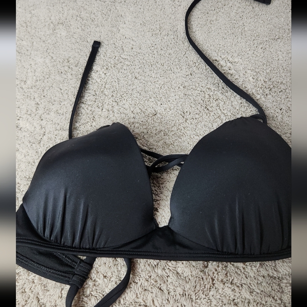 Women's Black Push-Up Bikini Top - Size 34C - Shade & Shore